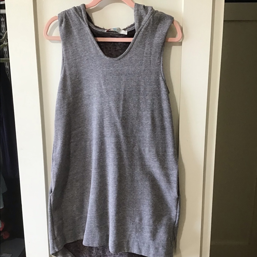 Sweatshirt material hooded dress Free People Beach